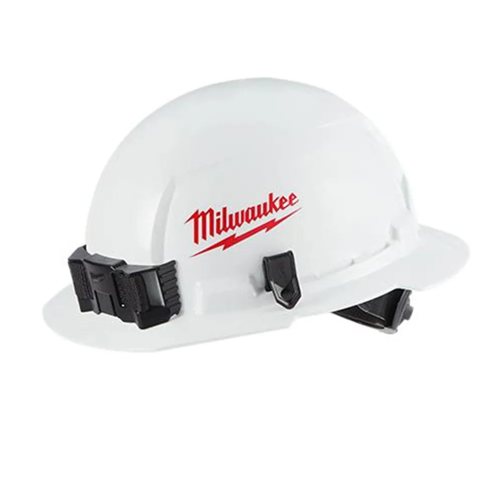 2 Milwaukee Hard Hat Full Brim Safety Bolt Ratcheting Suspension Protective Gear