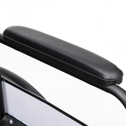 24" Folding Foldable Backrest Transport Wheelchair