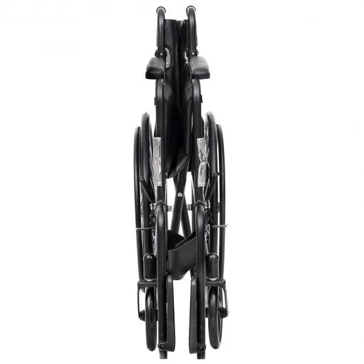 24" Folding Foldable Backrest Transport Wheelchair