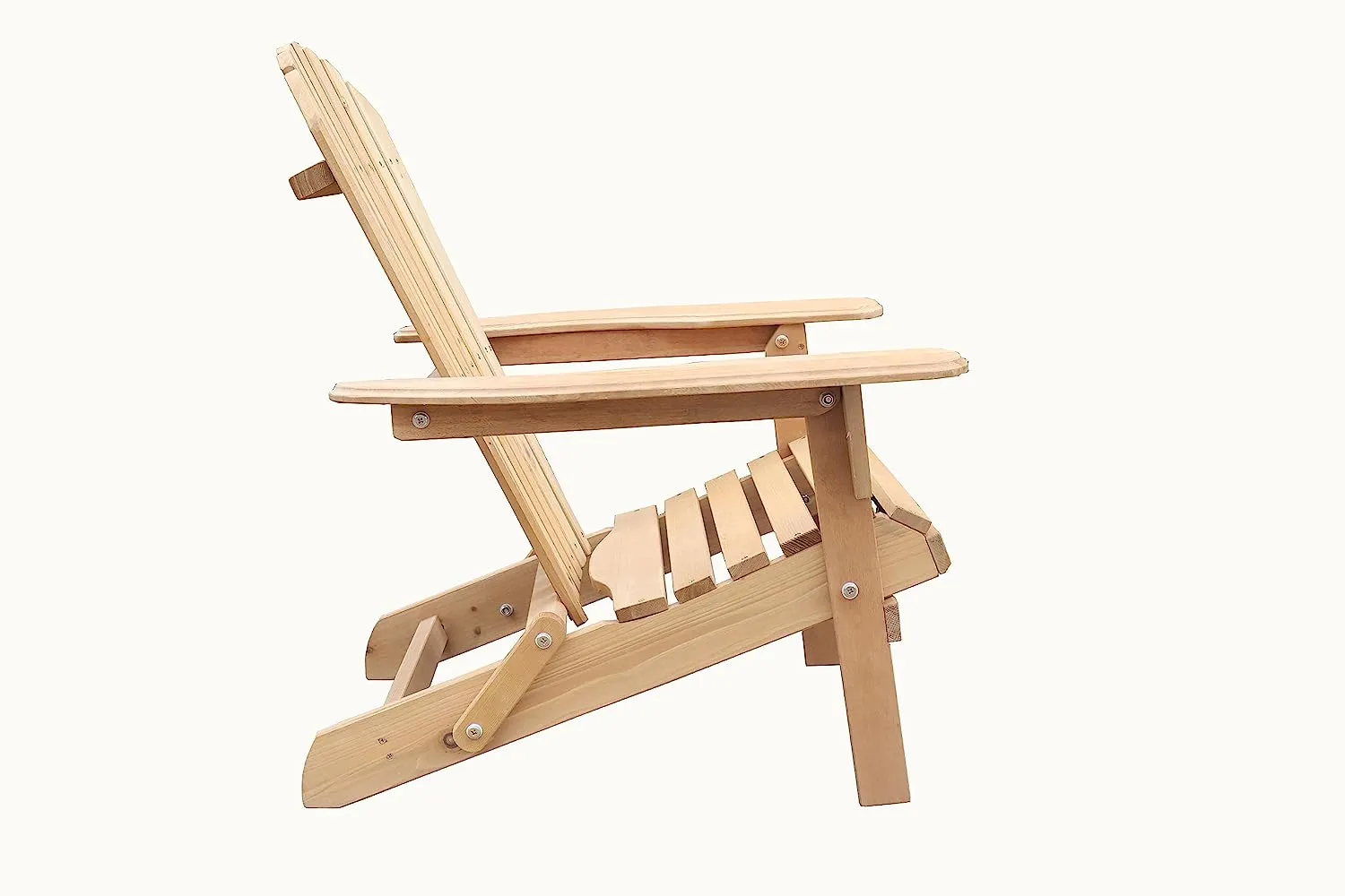 BTExpert Folding Adirondack Chair Half Assembled Lounge Chair Outdoor Wooden Patio Chair for Lawn Garden Backyard Deck Fire pit Pool Beach 350lb Weight Capacity