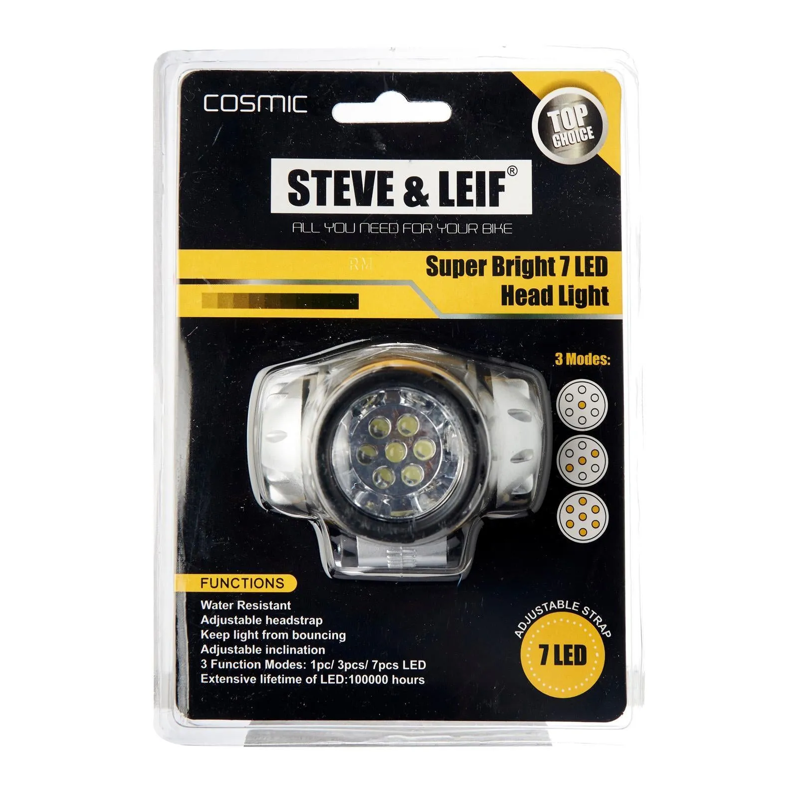 Cosmic Super Bright 7 LED Bicycle White Headlight