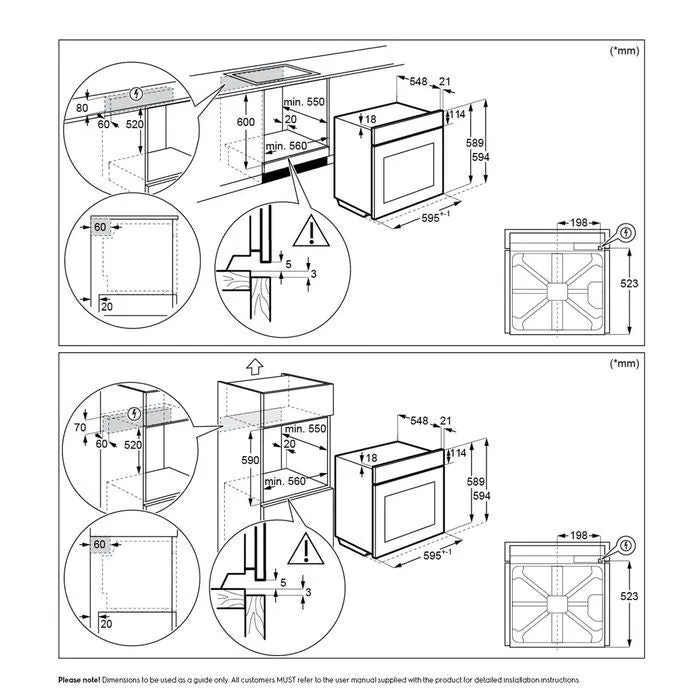 Electrolux KODGH70TXA Built In Oven Ultimatetaste 500 72.0L 60CM