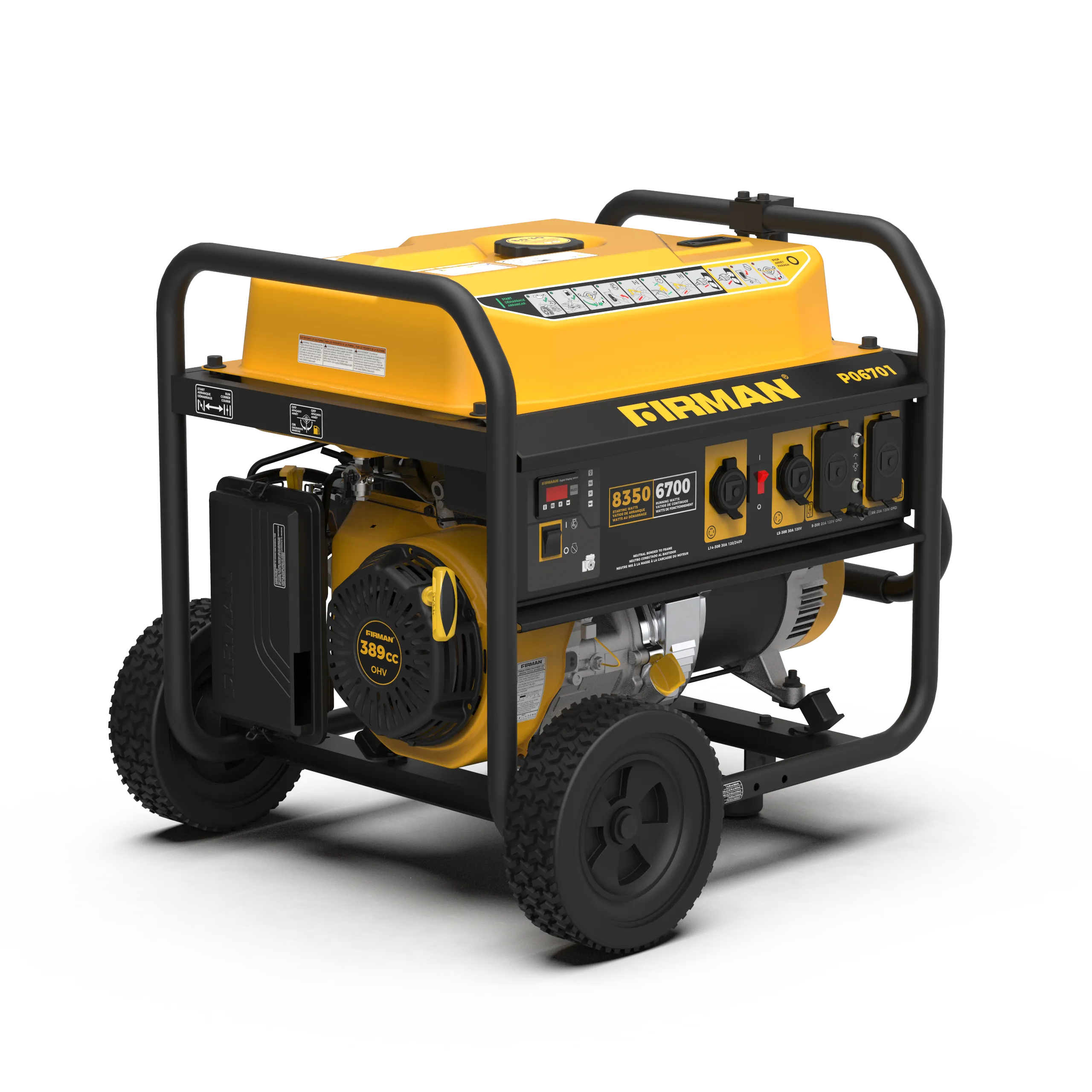 Gas Portable Generator 8350W Recoil Start 120/240V