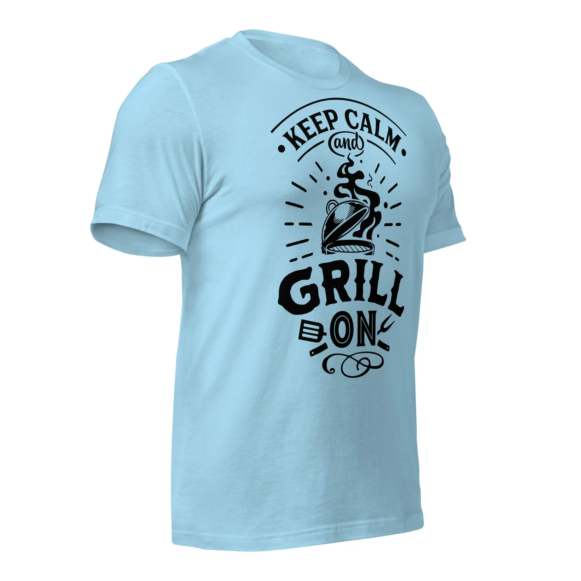 Keep Calm and Grill On T-shirt – Comfortable & Motivational BBQ Tee for Grill Lovers