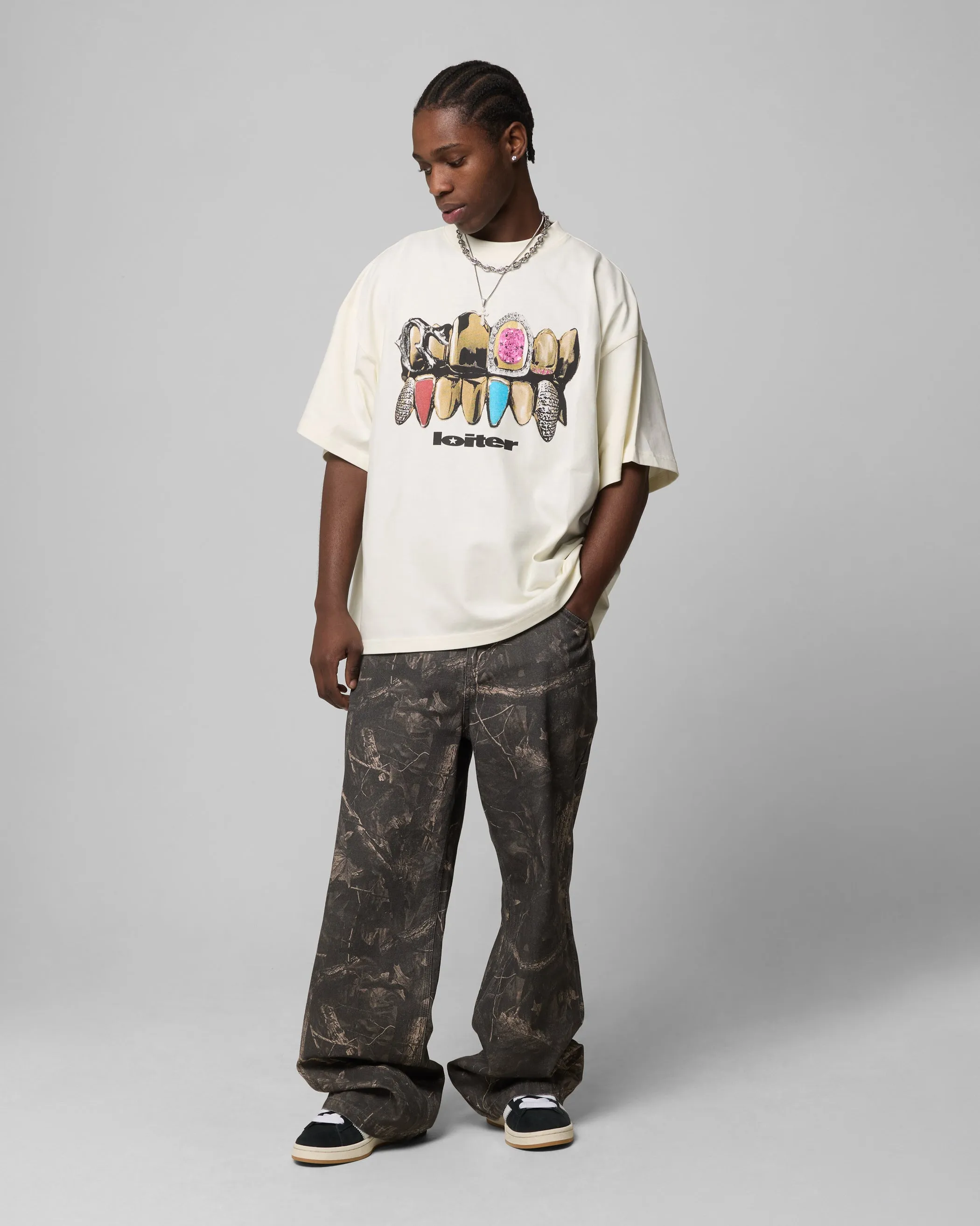Loiter Grill Set T-Shirt Off White