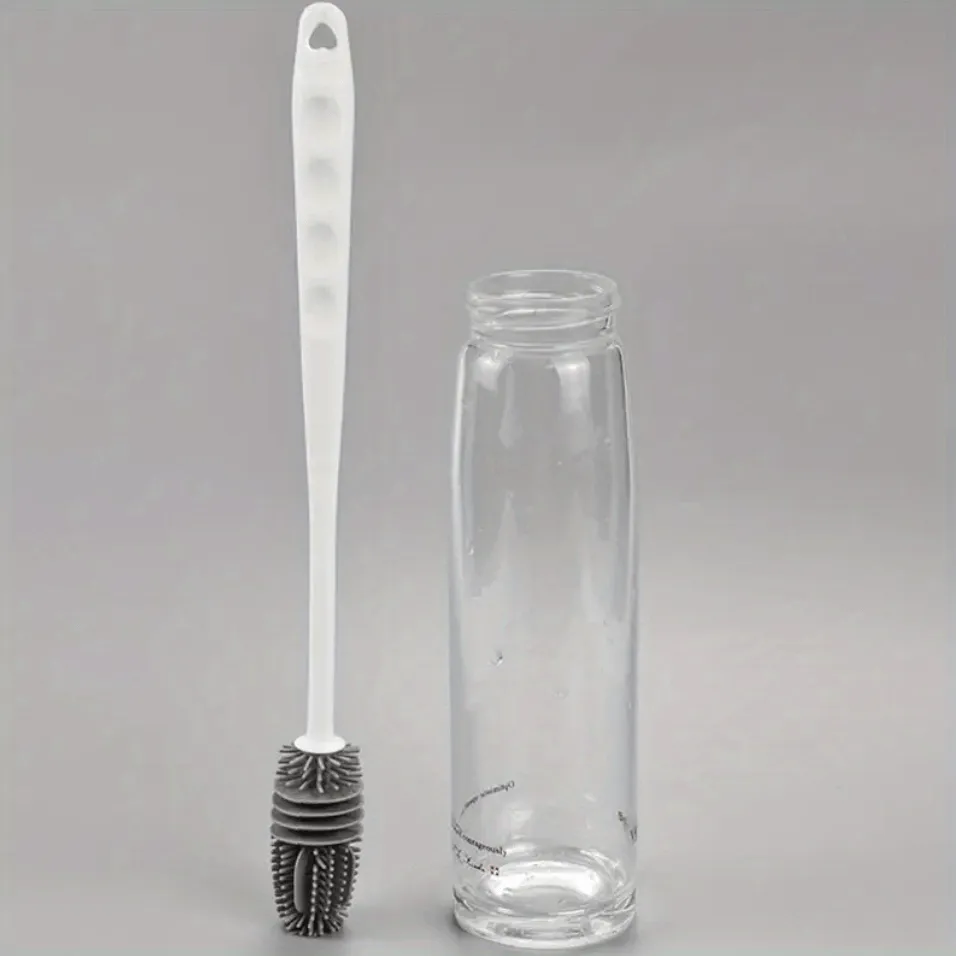 Long Handle Silicone Bottle Brush Easy Cup and Bottle Cleaning