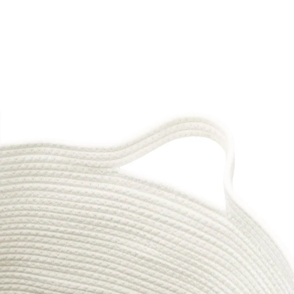Storage Basket Black and White Ø49x65 cm Cotton