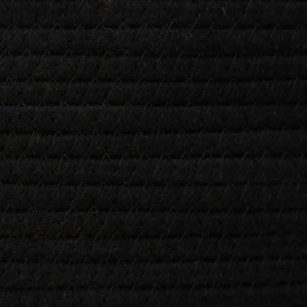 Storage Basket Black and White Ø49x65 cm Cotton