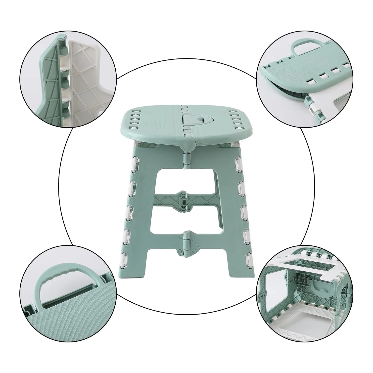 Urbane Home Collapsible Stool | Foldable Stool | Camping Stool | Stool for Outdoor-Fishing-Hiking-Gardening-Travel | Portable Stool | Stool for Travel | YJD-2311B | Green
